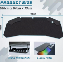 Load image into Gallery viewer, Gaming Desk Table With light, Computer Desk, Cup Holder and Headphone Hook Gamer Workstation
