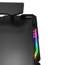 Load image into Gallery viewer, Gaming Desk Table With light, Computer Desk, Cup Holder and Headphone Hook Gamer Workstation
