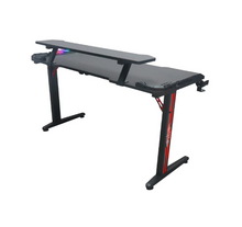 Load image into Gallery viewer, Gaming Desk Table With light, Computer Desk, Cup Holder and Headphone Hook Gamer Workstation
