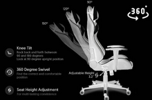 Load image into Gallery viewer, Gaming Chair DGM52-BLK/WT with 360° swivel function Pu Leather
