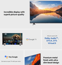 تحميل الصورة إلى عارض المعرض، Xiaomi TV A 43 2025 Google Smart TV 43&quot; Dolby Audio FHD Quad A55 CPU,  Wi-Fi, Chromecast Built-in, Black
