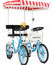 Load image into Gallery viewer, Quadricycle 2-Seater Canopy Bike for Leisure &amp; events ,Rentals with 4 Tyres
