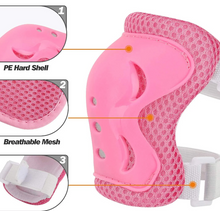 Load image into Gallery viewer, Spartan Knee, Elbow &amp; Wrist Protective Set – Pink Age 3-16
