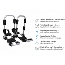 تحميل الصورة إلى عارض المعرض، Kayak Twin Roof Rack – Secure -Easy Transport for Your Kayak
