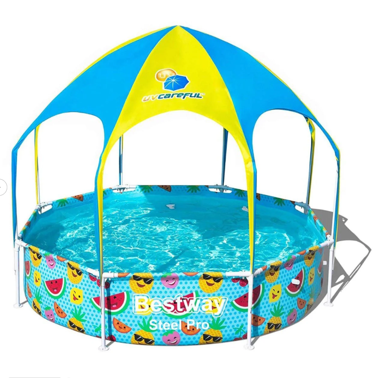 Bestway Above Ground Splash N Shade Play Round Pool 244 x 51cm