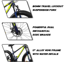 تحميل الصورة إلى عارض المعرض، Vaux Joggers Fat Bike Cycle for Boys 12+ Years &amp; Men- 21 Speed Shimano Gear
