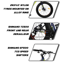 تحميل الصورة إلى عارض المعرض، Vaux Joggers Fat Bike Cycle for Boys 12+ Years &amp; Men- 21 Speed Shimano Gear
