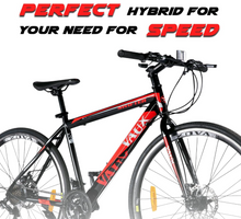 تحميل الصورة إلى عارض المعرض، Vaux Swifter-Pro Hybrid Cycle for Men with Dual Disc Brake, 21 Speed Alloy Rims 700Cx35 Thin Tyre

