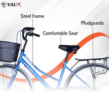 Load image into Gallery viewer, Vaux Comfort City 26" Bicycle with Basket &amp; Carrier
