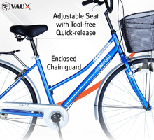 Load image into Gallery viewer, Vaux Comfort City 26" Bicycle with Basket &amp; Carrier
