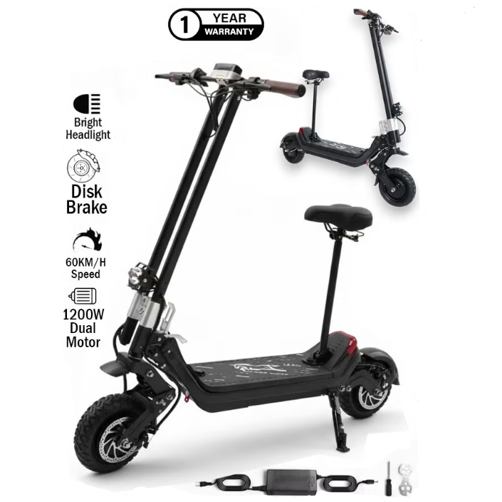 L4 Pro Electric Scooter 48V 21.8Ah 1200W Dual