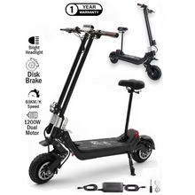 تحميل الصورة إلى عارض المعرض، L4 Pro Electric Scooter 48V 21.8Ah 1200W Dual
