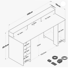 Load image into Gallery viewer, Gaming Desk with LED Color-Changing Shelf, Computer Desk
