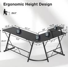 Load image into Gallery viewer, Gaming Desk L Shaped, Computer Corner Desk Home Office Desk
