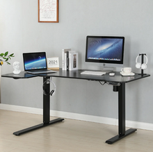 Load image into Gallery viewer, L-Shaped Electric Standing Desk,59 Inches Height Adjustable Stand up Table,Sit Stand Computer Desk with 4 Memory Settings
