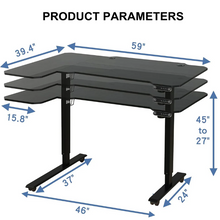 Load image into Gallery viewer, L-Shaped Electric Standing Desk,59 Inches Height Adjustable Stand up Table,Sit Stand Computer Desk with 4 Memory Settings
