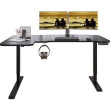 Load image into Gallery viewer, L-Shaped Electric Standing Desk,59 Inches Height Adjustable Stand up Table,Sit Stand Computer Desk with 4 Memory Settings
