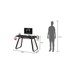 Load image into Gallery viewer, Carbon Fiber PVC &amp; MDF Gaming Table - Black
