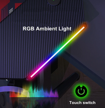 Load image into Gallery viewer, Electric Standing Desk,47 Inch RGB Lights Gaming Computer Desk, Gamer Desk Workstation with Free Mouse Pad（60 * 56cm）,Black
