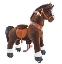 Load image into Gallery viewer, PonyCycle Ride-On Horse Toy for Boys &amp; Girls (Age 4–8) – Chocolate Brown
