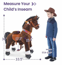 Load image into Gallery viewer, PonyCycle Ride-On Horse Toy for Boys &amp; Girls (Age 4–8) – Chocolate Brown
