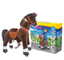 Load image into Gallery viewer, PonyCycle Ride-On Horse Toy for Boys &amp; Girls (Age 4–8) – Chocolate Brown
