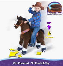 Load image into Gallery viewer, PonyCycle Ride-On Horse Toy for Boys &amp; Girls (Age 4–8) – Chocolate Brown
