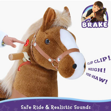 تحميل الصورة إلى عارض المعرض، PonyCycle Ride-On Horse Toy for Boys &amp; Girls (Age 3–5) – Brown
