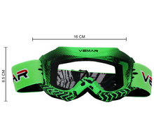 Load image into Gallery viewer, VEMAR Kid’s Protective On/Off-Road Dirt Bike Goggles – Green
