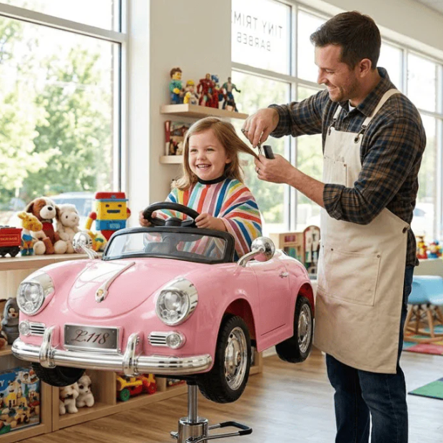 Cute Kids Barber Chair For Saloons