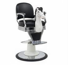 Load image into Gallery viewer, children's Horse Salon Chair – Fun Kids Barber Chair with Chrome Base (Black)
