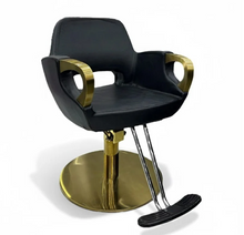 Load image into Gallery viewer, Professional Luxury All-in-One Styling Chair – Black &amp; Gold Edition
