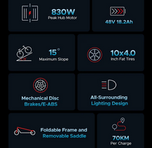 Load image into Gallery viewer, ENGWE Y600 Electric Scooter 48V 18Ah With wide deck Long range 70km
