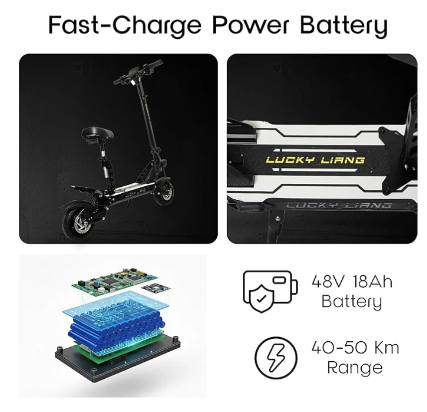 L2 Pro Electric Scooter with Seat for Adults –48V18AH 1500W Power