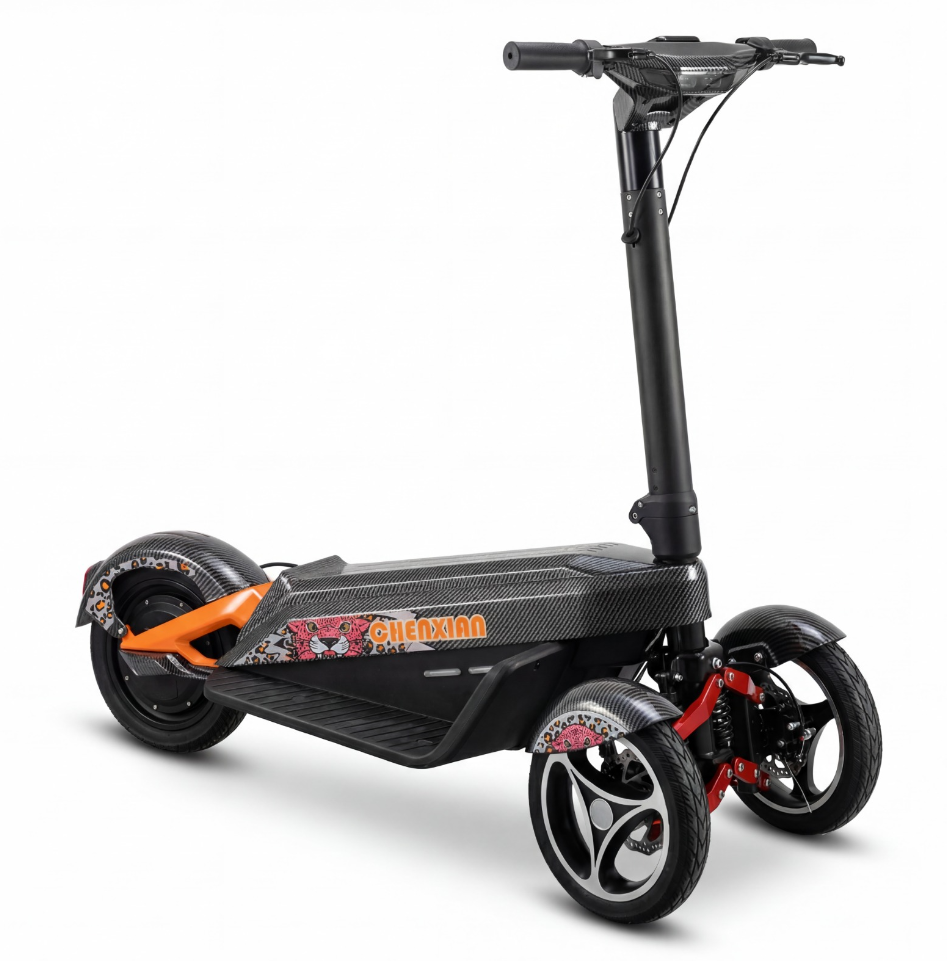 New Triwheel Adult Foldable electric Mobility Scooter 2000W 48V 15A Removable Lithium Battery
