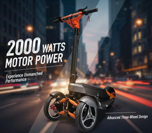 تحميل الصورة إلى عارض المعرض، New Triwheel Adult Foldable electric Mobility Scooter 2000W 48V 15A Removable Lithium Battery
