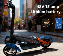 تحميل الصورة إلى عارض المعرض، New Triwheel Adult Foldable electric Mobility Scooter 2000W 48V 15A Removable Lithium Battery
