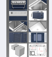 Load image into Gallery viewer, Car Refrigerator 45L Double door double temperature system for Outdoor &amp; pick nicks
