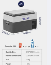 Load image into Gallery viewer, Small car fridge 22L freezer refrigerator outdoor 12v compressor fridge
