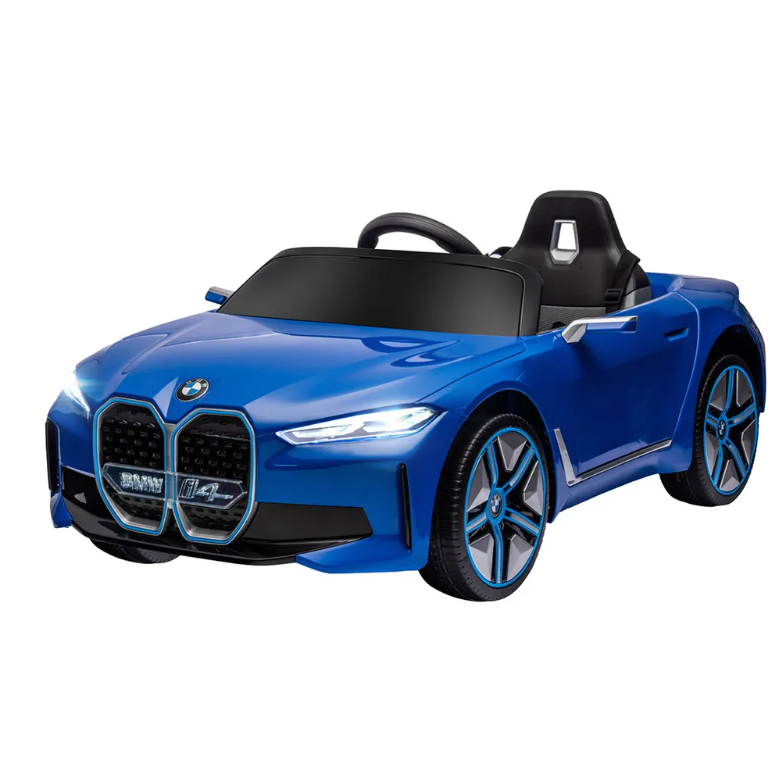 BMW - I4 Kids Ride on Car - Blue 12V -Age 2-6 Years
