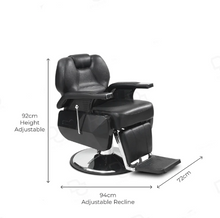 Load image into Gallery viewer, Professional Barber Gents Hair Cutting Chair – Black
