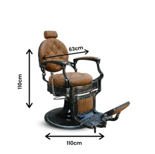 Load image into Gallery viewer, Barber Hair Cutting Chair – Old Brown
