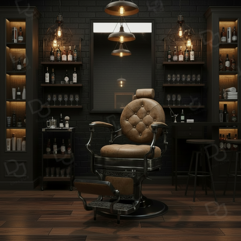 Barber Hair Cutting Chair – Old Brown
