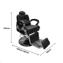 Load image into Gallery viewer, Chrome and Black Barber Chair for Gents Salon
