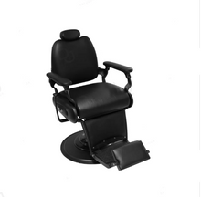 Load image into Gallery viewer, Professional Gents Barber Chair – Black Reclining Hydraulic Salon Chair
