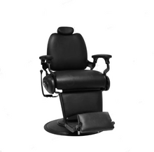 Load image into Gallery viewer, Professional Gents Barber Chair – Black Reclining Hydraulic Salon Chair
