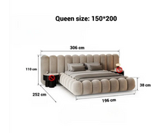 تحميل الصورة إلى عارض المعرض، Modern Upholstered Cloud Bed

