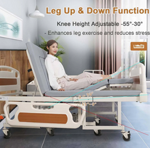Load image into Gallery viewer, Electric Manual Home Nursing Bed with Built-in Wheelchair
