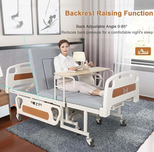 Load image into Gallery viewer, Electric Manual Home Nursing Bed with Built-in Wheelchair
