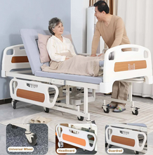 Load image into Gallery viewer, Electric Manual Home Nursing Bed with Built-in Wheelchair
